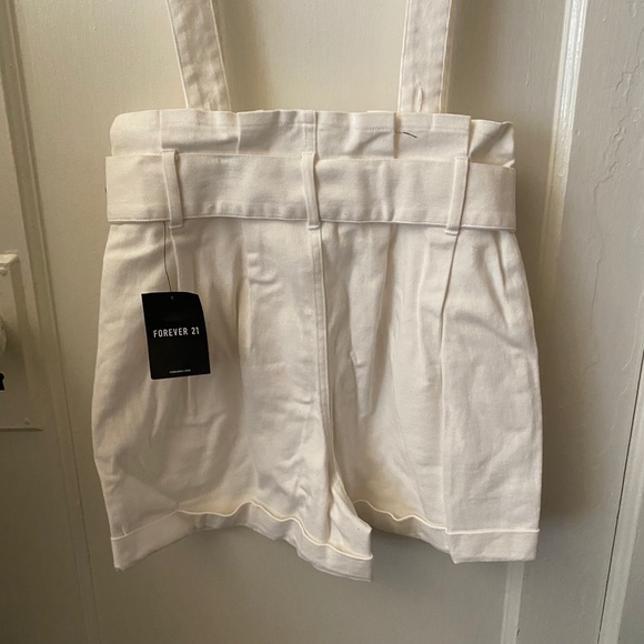 forever 21 overall paperboy suspender shorts - Picture 2 of 5